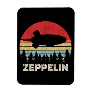 Vintage Retro Zeppelin Tröja Dirigible Luftskepp Magnet