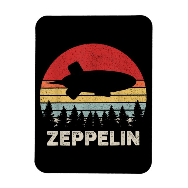 Vintage Retro Zeppelin Tröja Dirigible Luftskepp Magnet (Vertikal)