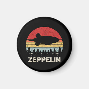 Vintage Retro Zeppelin Tröja Dirigible Luftskepp Magnet