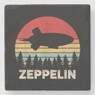 Vintage Retro Zeppelin Tröja Dirigible Luftskepp Stenunderlägg