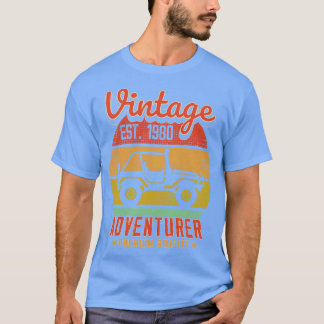 Vintage RetroAdventurer Est 1980 Birthday Gift T Shirt