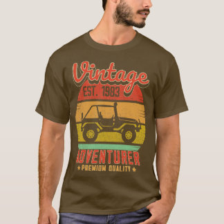 Vintage RetroAdventurer Est 1983 Birthday Gift T Shirt