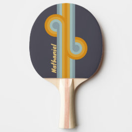 Vintage Retrograd Rainbow Loop med Namn Pingisracket