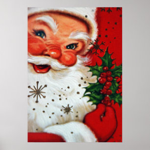 Vintage Retur Helgdag Santa poster