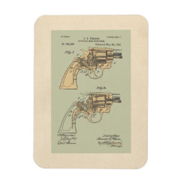 Vintage Revolver Patent Illustration Magnet