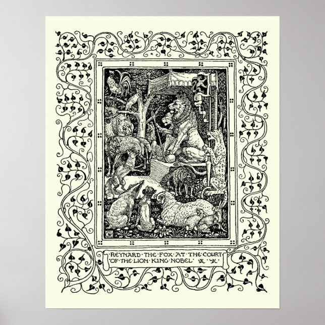 Vintage Reynard Forx av Walter Crane Poster (Framsidan)