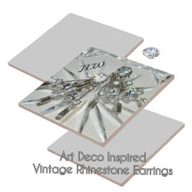 Vintage Rhinestone Art Deco Elegant Retro Glam