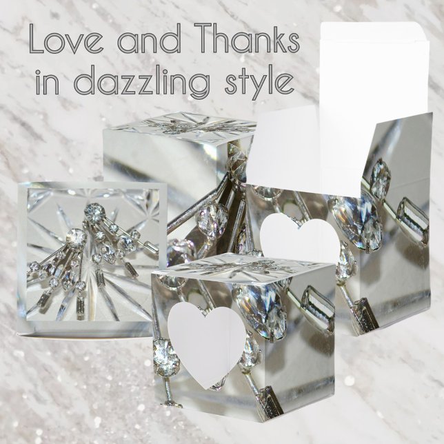 Vintage Rhinestones Art Deco Elegant Presentaskar (Skapare uppladdad)