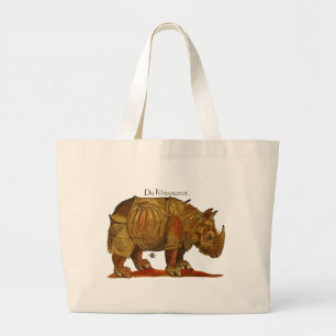 Vintage Rhino Durer's Rhinoceros Antique Jumbo Tygkasse