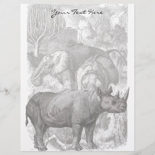 Vintage Rhino Letterhead (Framsida)