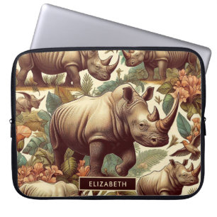 Vintage Rhino Seamless Laptop Fodral