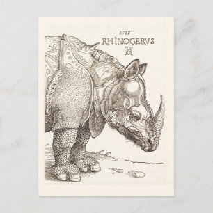 Vintage Rhinoceros vykort