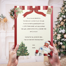 Vintage Rhyming Syskon jultomten Brev
