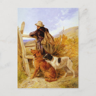 Vintage Richard Ansdell The Gambieper Hundar Golde Vykort