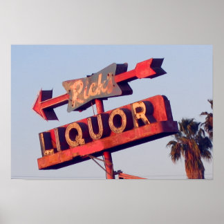 Vintage Ricks Liquor Rustik Neon skylt