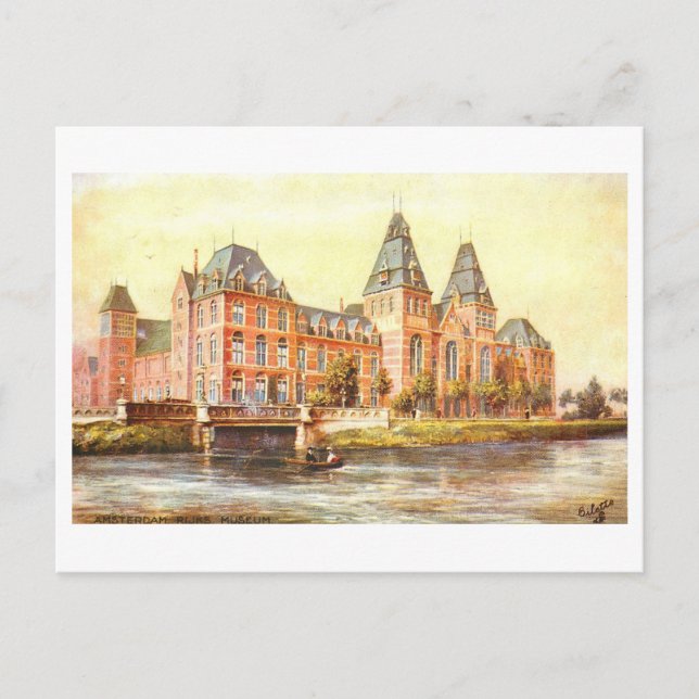 Vintage Rijksmuseum, Amsterdam Vykort (Framsida)