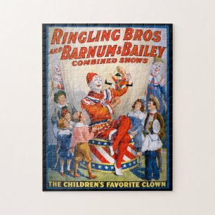 Vintage Ringling Bros - Barnum & Bailey Clown Show Pussel