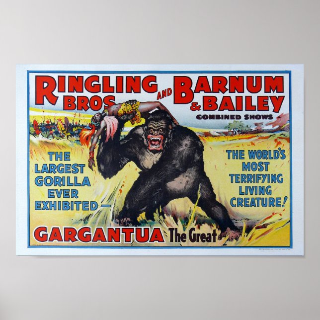 Vintage Ringling Bros. Poster (Framsidan)