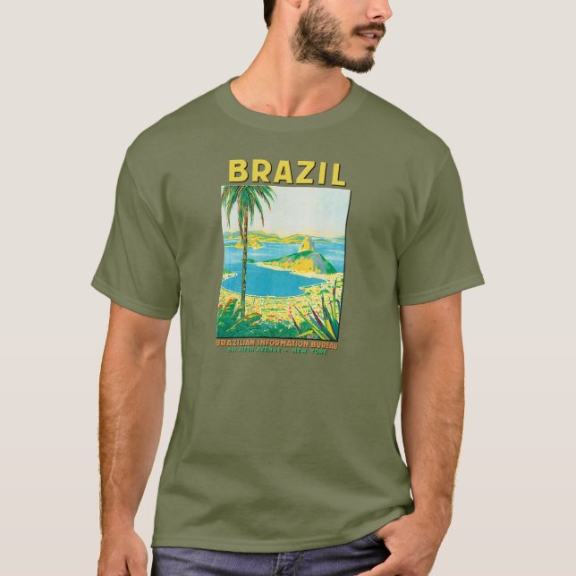Vintage Rio Brasilien reser affischen Tee Shirt (Framsida)