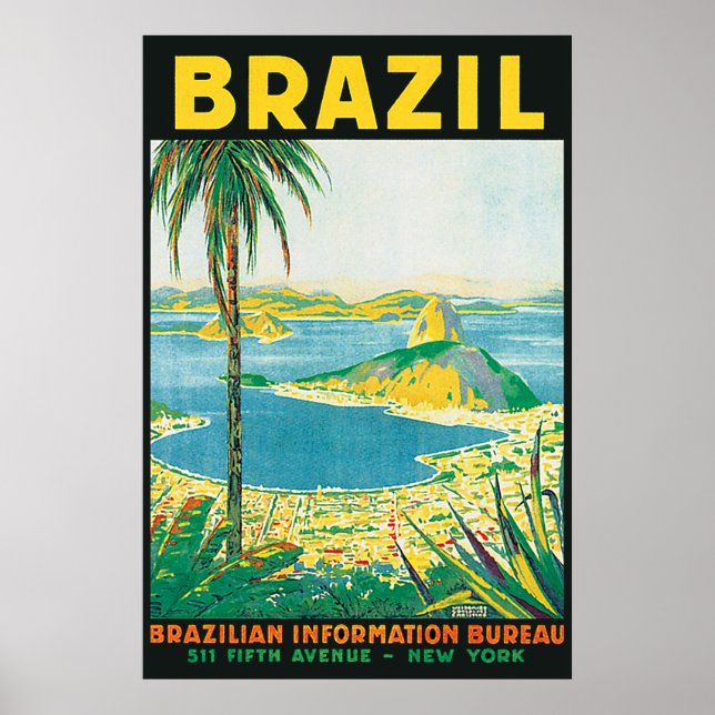 Vintage Rio Brasiliens reseaffisch Poster (Framsidan)