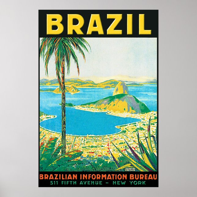 Vintage Rio Brasiliens reseaffisch Poster (Framsidan)