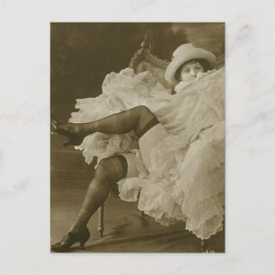 Vintage risque Dancing Flickfoto Vykort