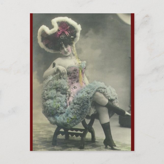 Vintage risque Dancing Flickfoto Vykort (Framsida)