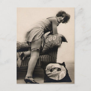 Vintage risque girl art deco 1920's Photo Vykort