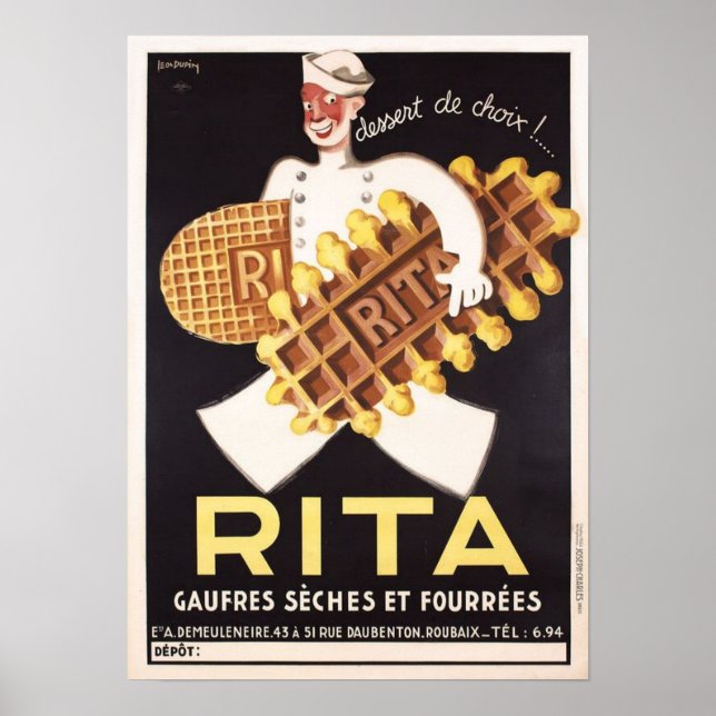 Vintage Rita Biscuit Ad Poster (Framsidan)