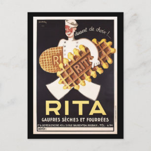 Vintage Rita Biscuit Ad Vykort