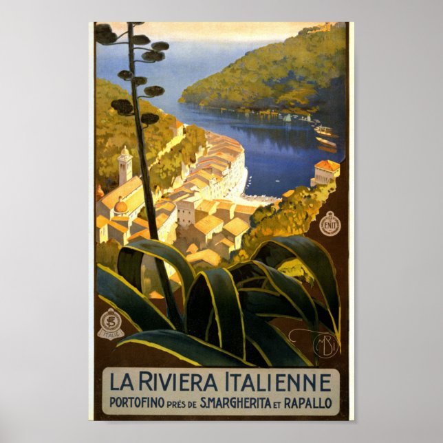 Vintage Riviera Poster Italien (Framsidan)