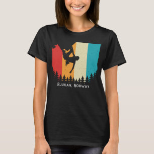 Vintage Rjukan Norge Sten Klimatande Bouldering Mo T Shirt