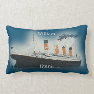 Vintage RMS Titanic Ocean Liner Sea Frakt Lumbarkudde