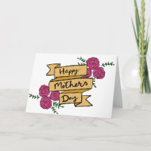 Vintage Ro Blommigt Mor dag