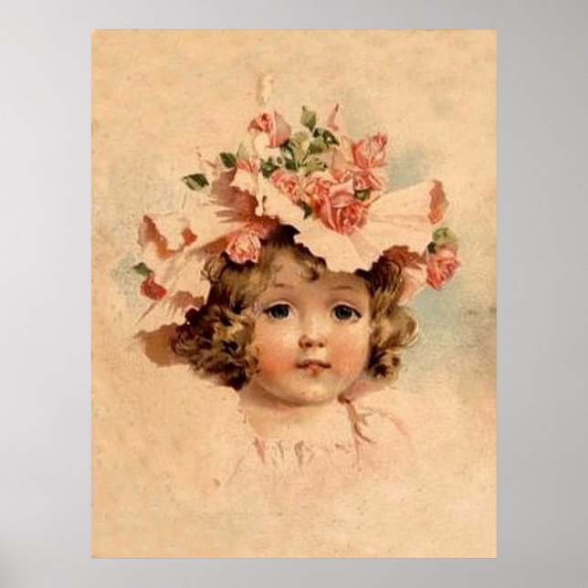 Vintage Ro Bonnet Girl Poster (Framsidan)
