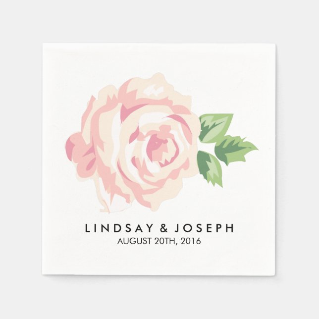 Vintage Ro Bröllop Pappersservett (Framsidan)