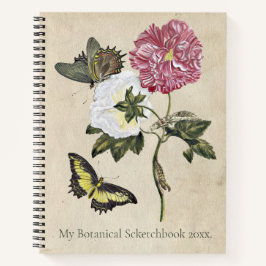 Vintage Ro Butterfly Botanical Art Maria Merian