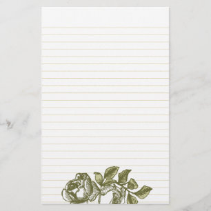 Vintage Ro Etching Guld-länkade stationerpapper Brevpapper