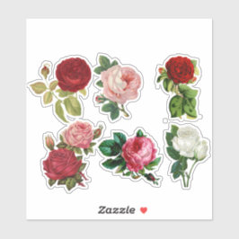 Vintage Ro Flowers Bouquets Klistermärken