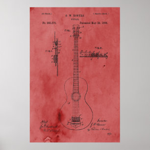 Vintage Ro Guitar Patent Poster