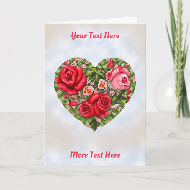 Vintage Ro Heart Kort (Framsida)