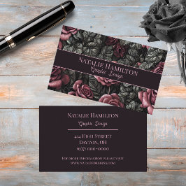 Vintage Ro i Black och Mauve Visitkort