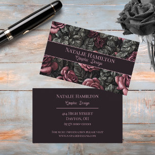 Vintage Ro i Black och Mauve Visitkort