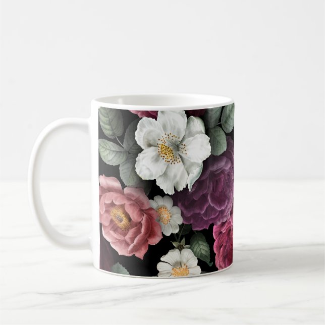 Vintage Ro Illustration Art Kaffemugg (Vänster)