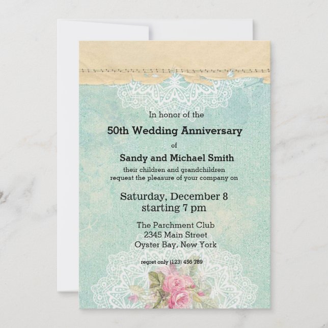 Vintage Ro Inbjudningar (Framsida)