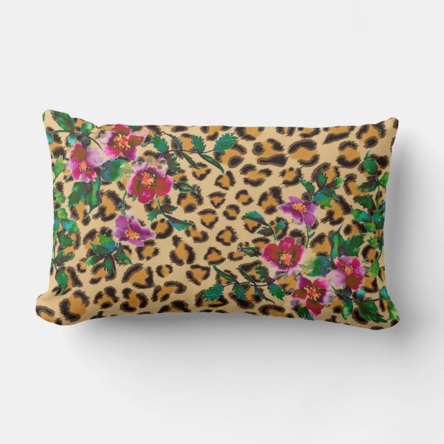 Vintage Ro - leopard print Lumbarkudde (Framsida)