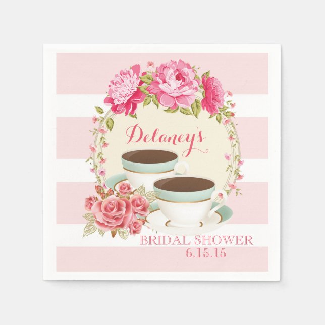 Vintage Ro Möhippa Tea Party Napkins Pappersservett (Framsidan)