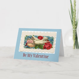Vintage Ro och Dove är min Valentine Helgkort