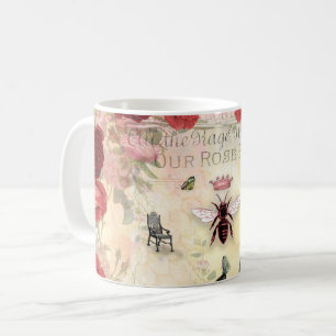 Vintage Ro och drottning Bee Coffee Mugg