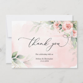 Vintage ro och grönbläckets guld oval tack kort